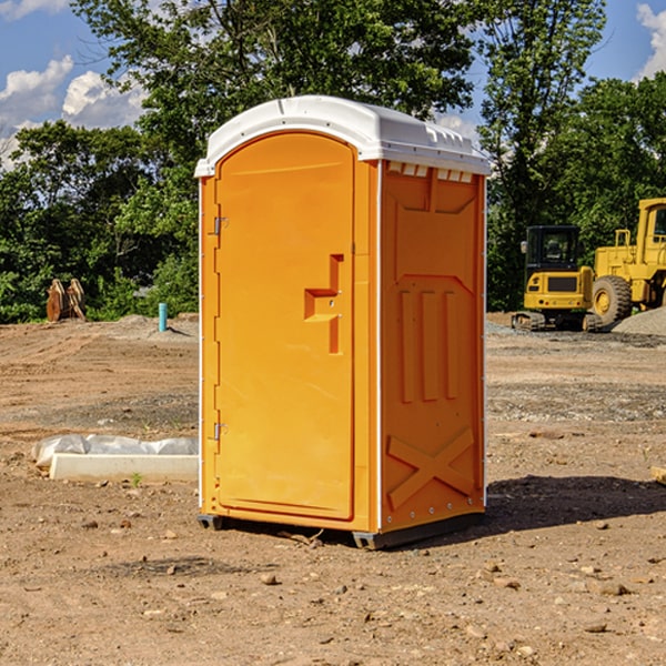 can i customize the exterior of the portable restrooms with my event logo or branding in Mayhew